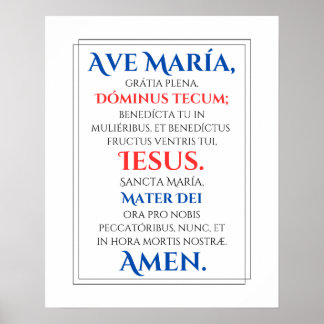 Poster Ave Maria Print