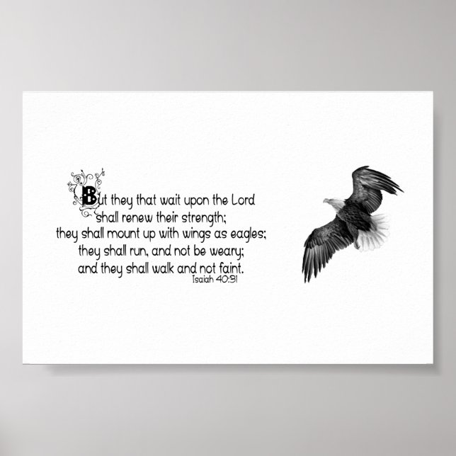 Poster Avec ailes comme aigle (Devant)