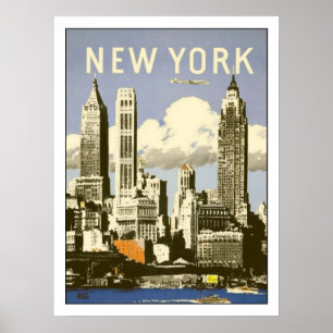 Poster avec Cool Vintage New York Imprimer