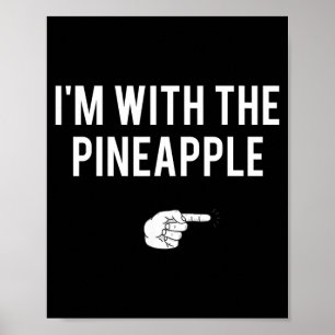 Poster avec Costume d'Halloween de Couple Drôle d'ananas