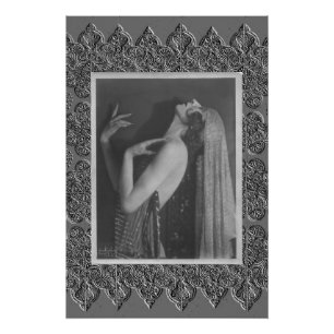 Poster avec danseuse Vintage