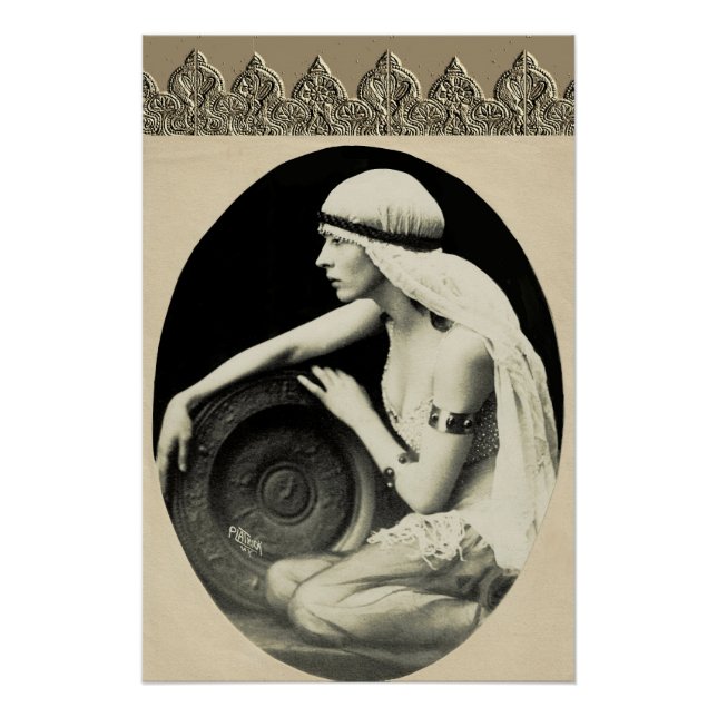 Poster avec danseuse Vintage (Devant)