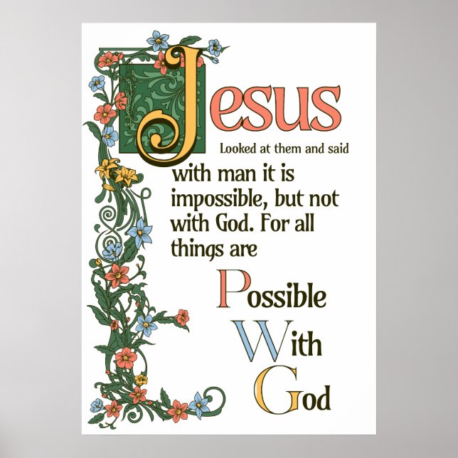 Poster Avec Dieu, tout est possible (Devant)