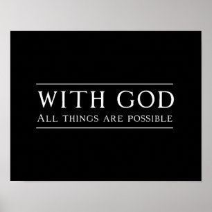 Poster Avec Dieu, tout est possible