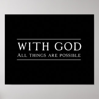 Poster Avec Dieu, tout est possible