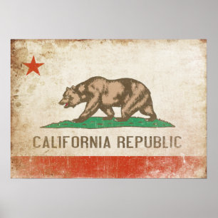 Poster avec Distressed California