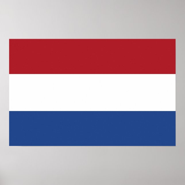 Poster avec Drapeau de Pays-Bas (Devant)