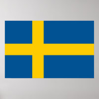 Poster avec Drapeau de Suède