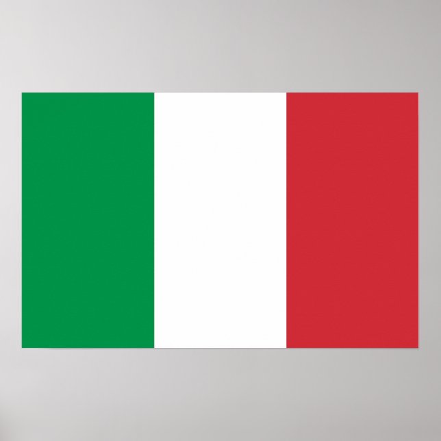 Poster avec Drapeau d'Italie (Devant)