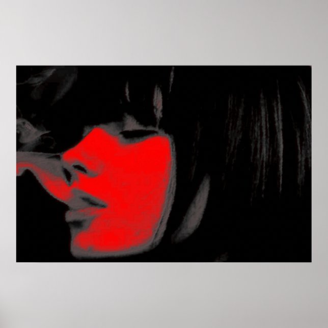 Poster avec fille Cool Version imprimable Deux (Devant)