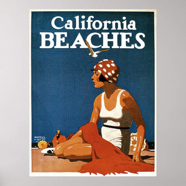 Poster avec imprimé Californie Vintage (Devant)