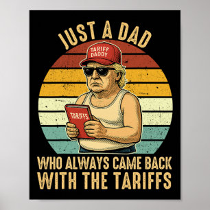 Poster Avec la Fête des pères amusante de Trump sur les t
