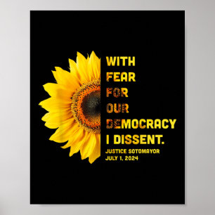Poster Avec La Peur Pour Notre Démocratie, Je Divise Les