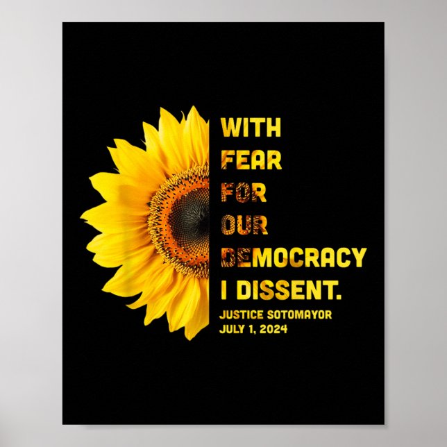 Poster Avec La Peur Pour Notre Démocratie, Je Divise Les  (Devant)