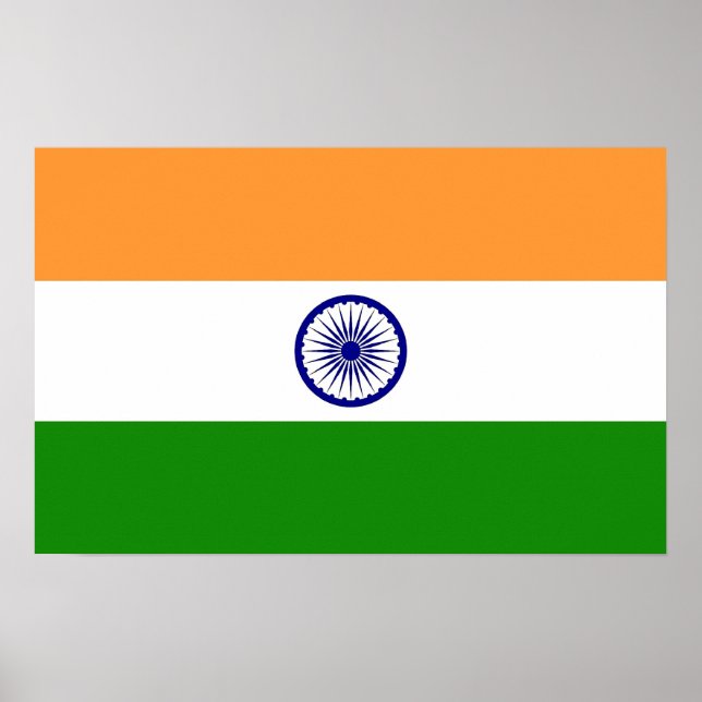 Poster avec le drapeau de l'Inde (Devant)