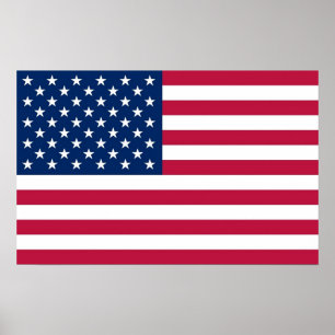 Poster avec le drapeau des Etats-Unis d'Amérique