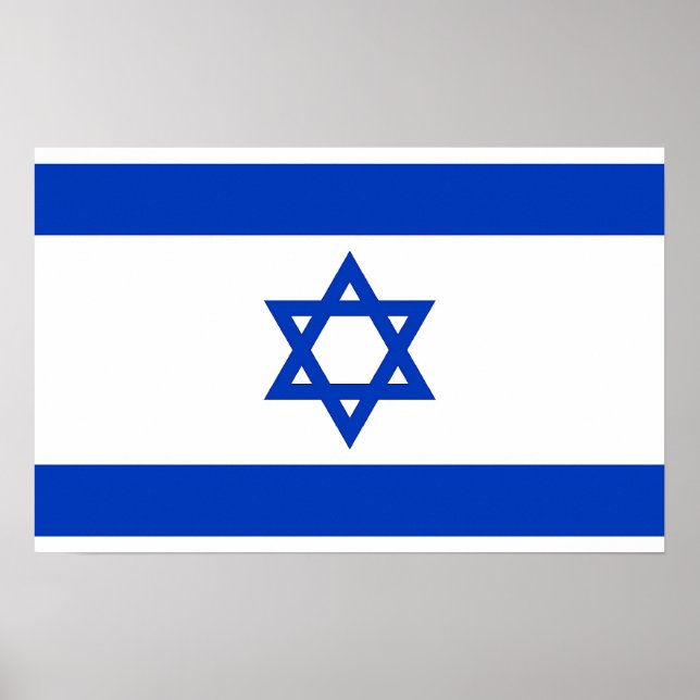 Poster avec le drapeau d'Israël (Devant)