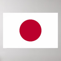 Poster avec le drapeau du Japon
