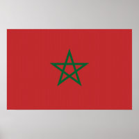 Poster avec le drapeau du Maroc