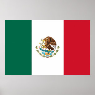 Poster avec le drapeau du Mexique