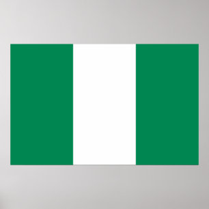Poster avec le drapeau du Nigeria