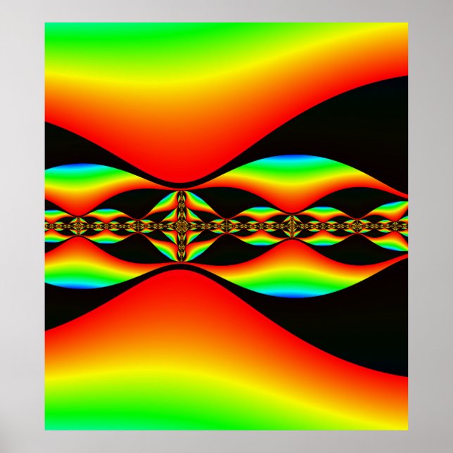 Poster avec Mandelbrot Fractal (Devant)