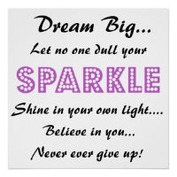 Poster avec Motivational Disant - Dream Big!