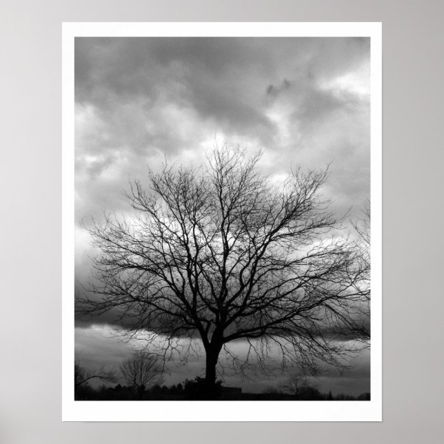 POSTER avec option de mise à niveau "Nuages de tem (Devant)