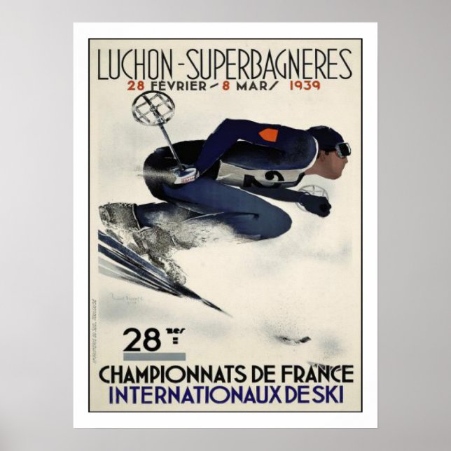 Poster avec Poster de ski Cool de France (Devant)