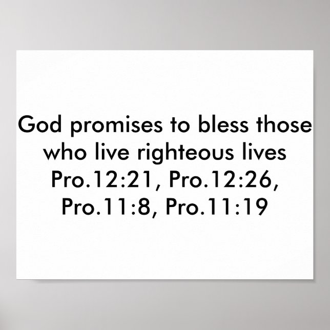 Poster avec versets de la Bible (Devant)