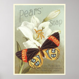 Poster avec Vintage Pears Sap Print