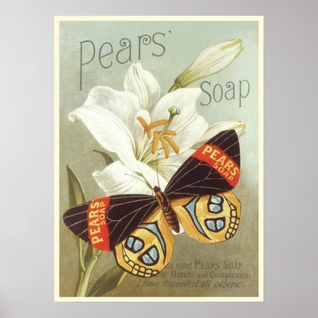 Poster avec Vintage Pears Sap Print (Devant)