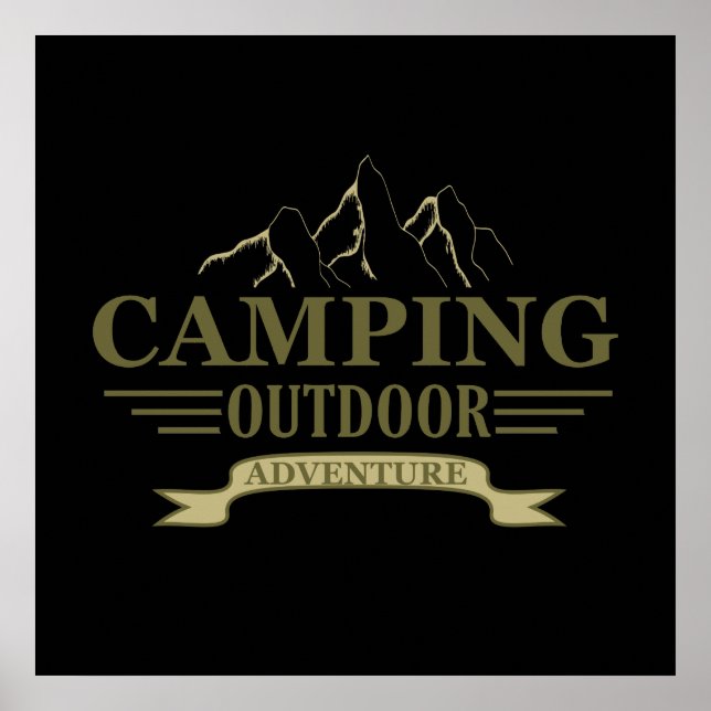 Poster aventure de camping (Devant)
