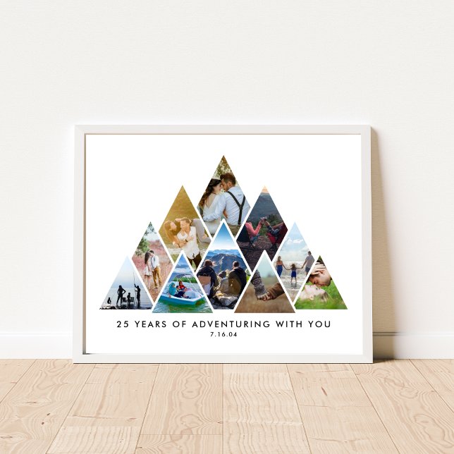 Poster Aventure de collage de photos 25e anniversaire cou (Créateur téléchargé)