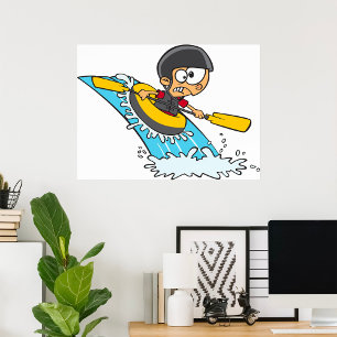 Poster Aventure de rafting en eau vive avec Scared Boy