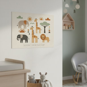 Poster Aventure de safari ludique pour enfants ID1268