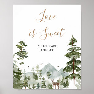Poster Aventure du pin d'hiver Attend L'amour est doux