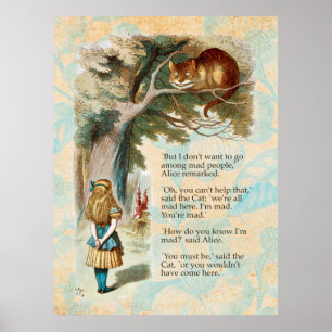 Poster Aventures d'Alice au pays des merveilles Chat du C