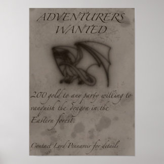 Poster Aventuriers recherchés
