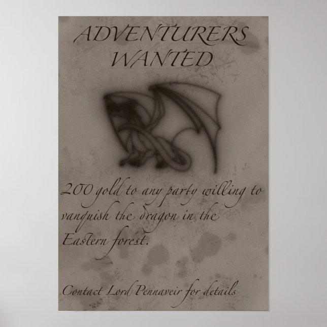 Poster Aventuriers recherchés (Devant)
