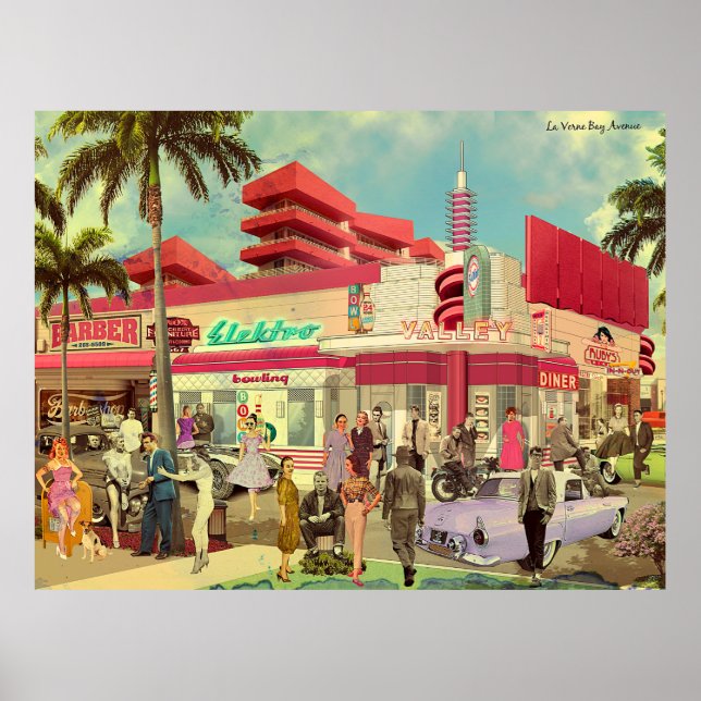 Poster Avenue de la baie de La Verne (Devant)