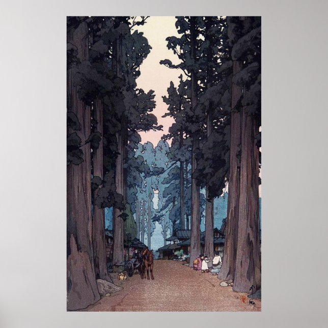 Poster Avenue des Cèdres Japonais Repro. Art (Devant)
