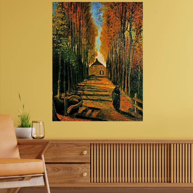 Poster Avenue des peupliers au coucher du soleil (Salon 2)