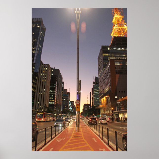 Poster Avenue Paulista - São Paulo (Devant)