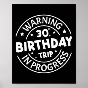 Poster Avertissement 30e anniversaire Voyage en cours Drô