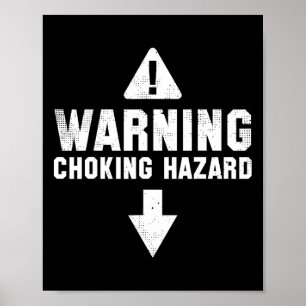 Poster Avertissement Costume de risque de choc drôle Faci