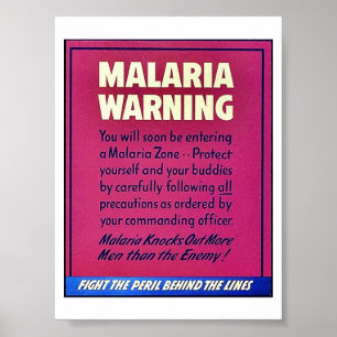 Poster Avertissement de malaria
