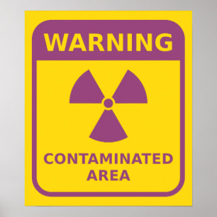 Poster Avertissement de rayonnement