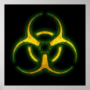 Poster Avertissement de zombi de Biohazard