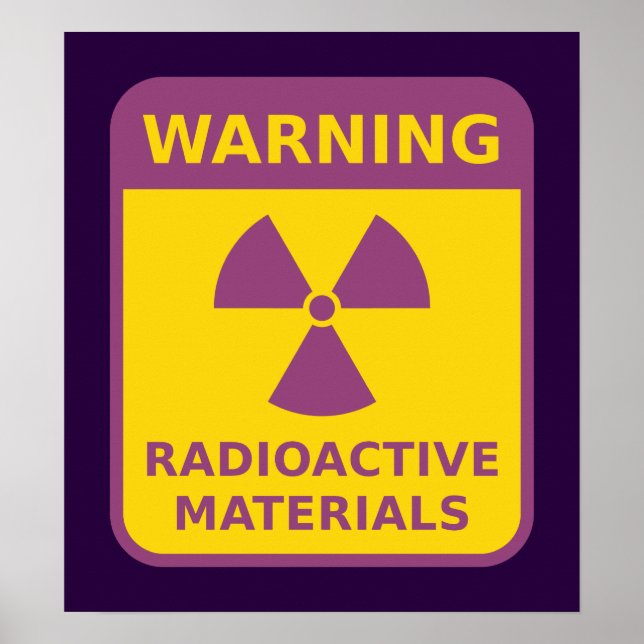 Poster Avertissement des matières radioactives (Devant)